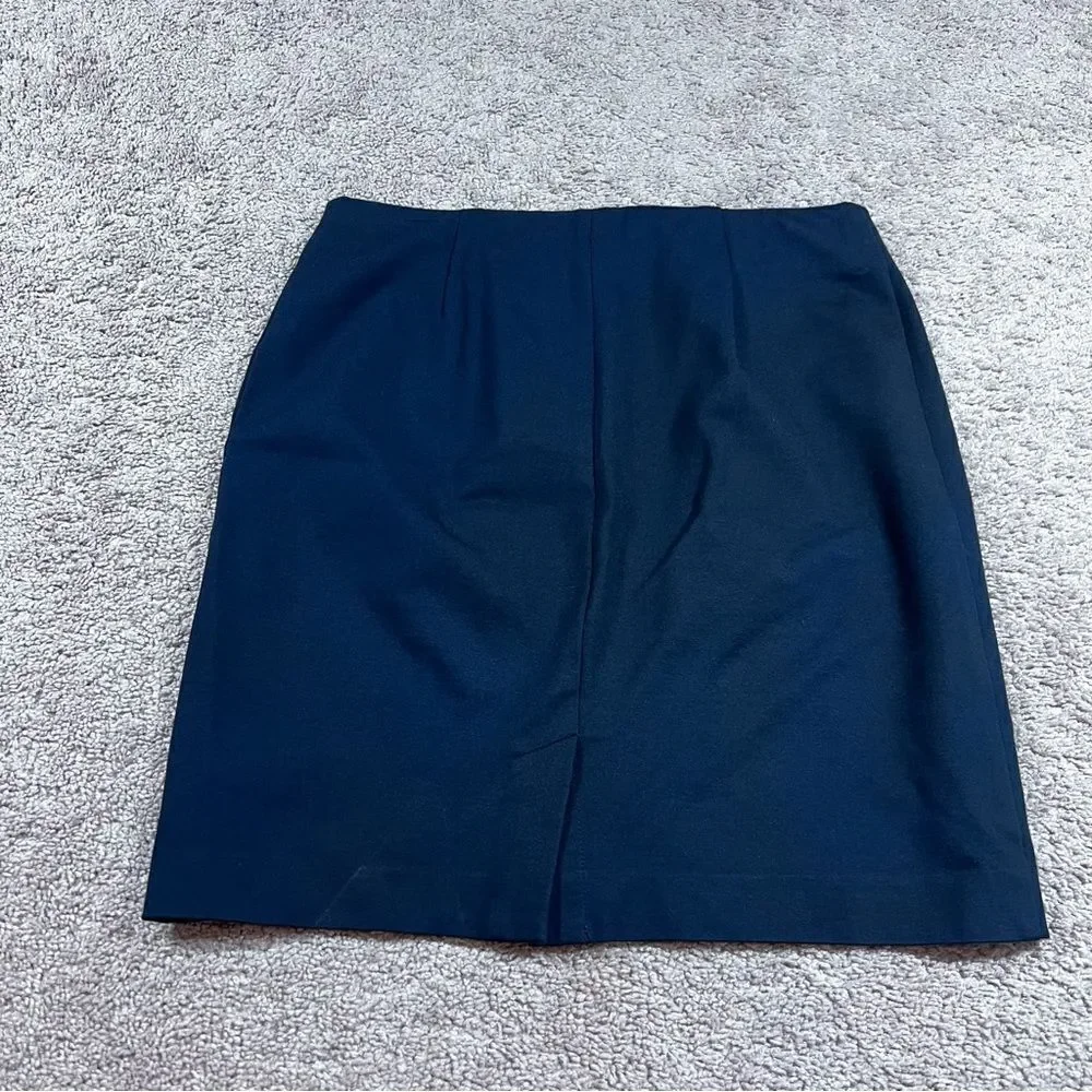 J. Jill Womens Ponte Pencil Skirt Black Size S Petite viscose Nylon Blend